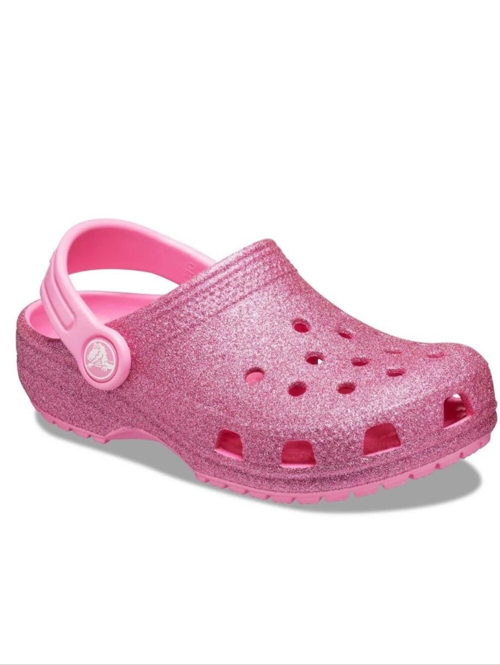 CROCS Classic Glitter Clog - Sparkling Pink - Size J2